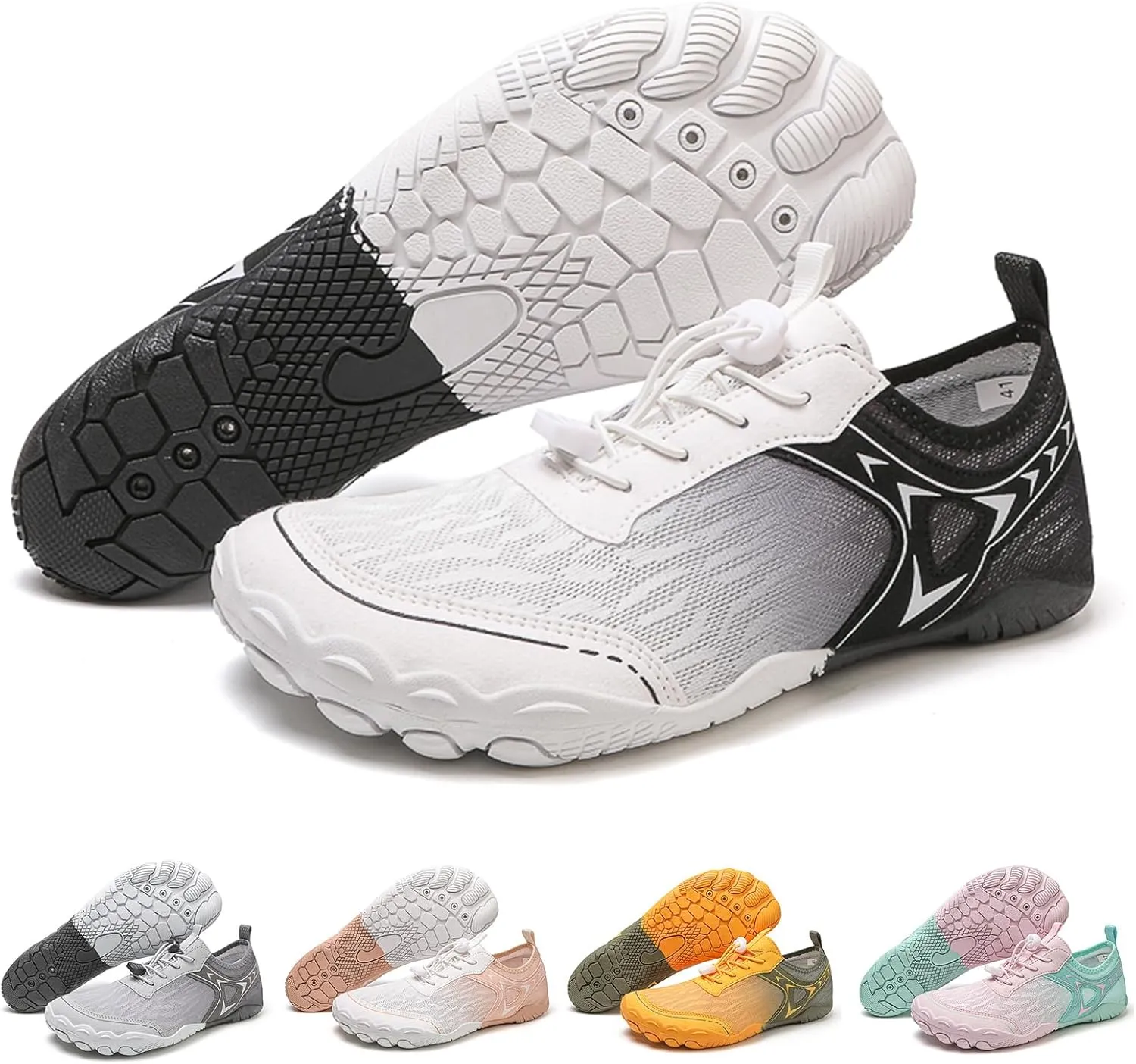 Athletic Hiking Water Shoes for Women Men,Breathable Non-Slip Sports Footwear Outdoor Beach Walking Surfing Running Shoes,Wide Toe Box Neuropathy Footwear Lightweight Swimming Fitness Barefoot Wear