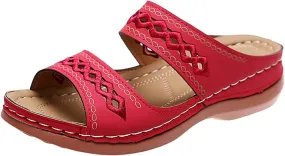 Beach Sandals For Woman Arch Support Slides Orthopedic Slippers for Plantar Fasciitis Comfort Wedge Orthotic Flip Flops 2024
