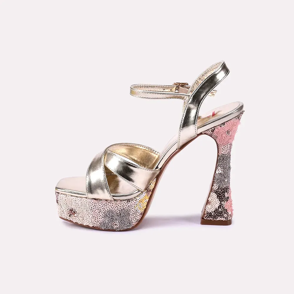 Cameron Gold High Heel Sandals 0421204