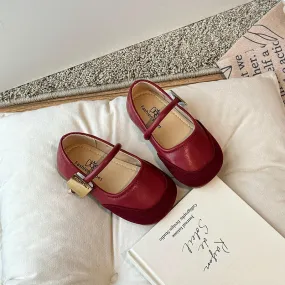 Charm Applique Mary Janes - Maroon
