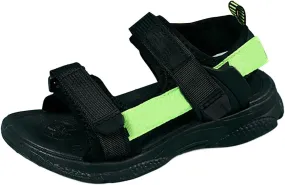 Children's Boys Summer Sports Sandals Hiking Beach Outdoor Open Toe Sports Sandals Boy Sandals (Green #1, 13.5 Little child)
