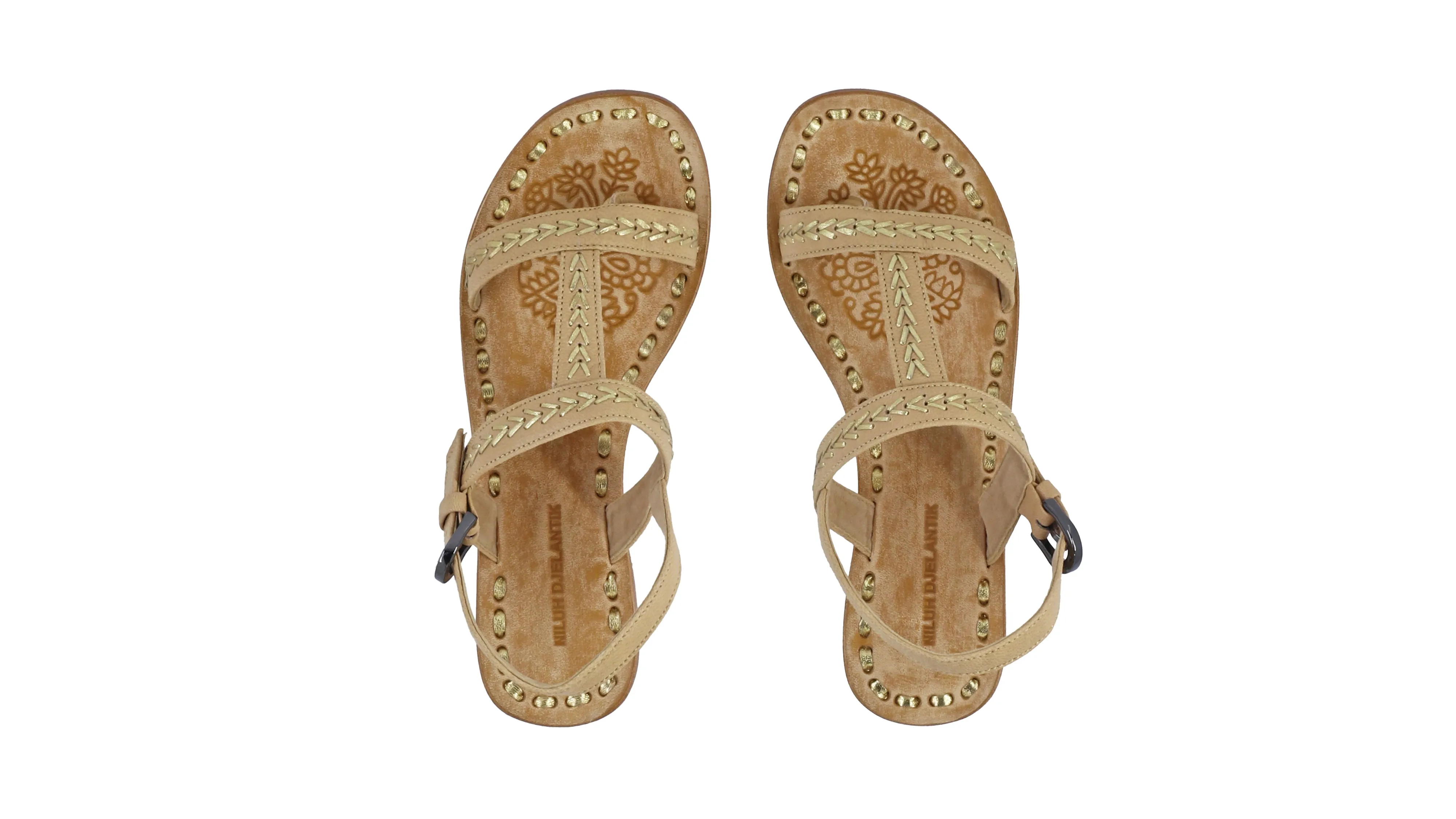 Diah 20mm Flat - Nude & Gold