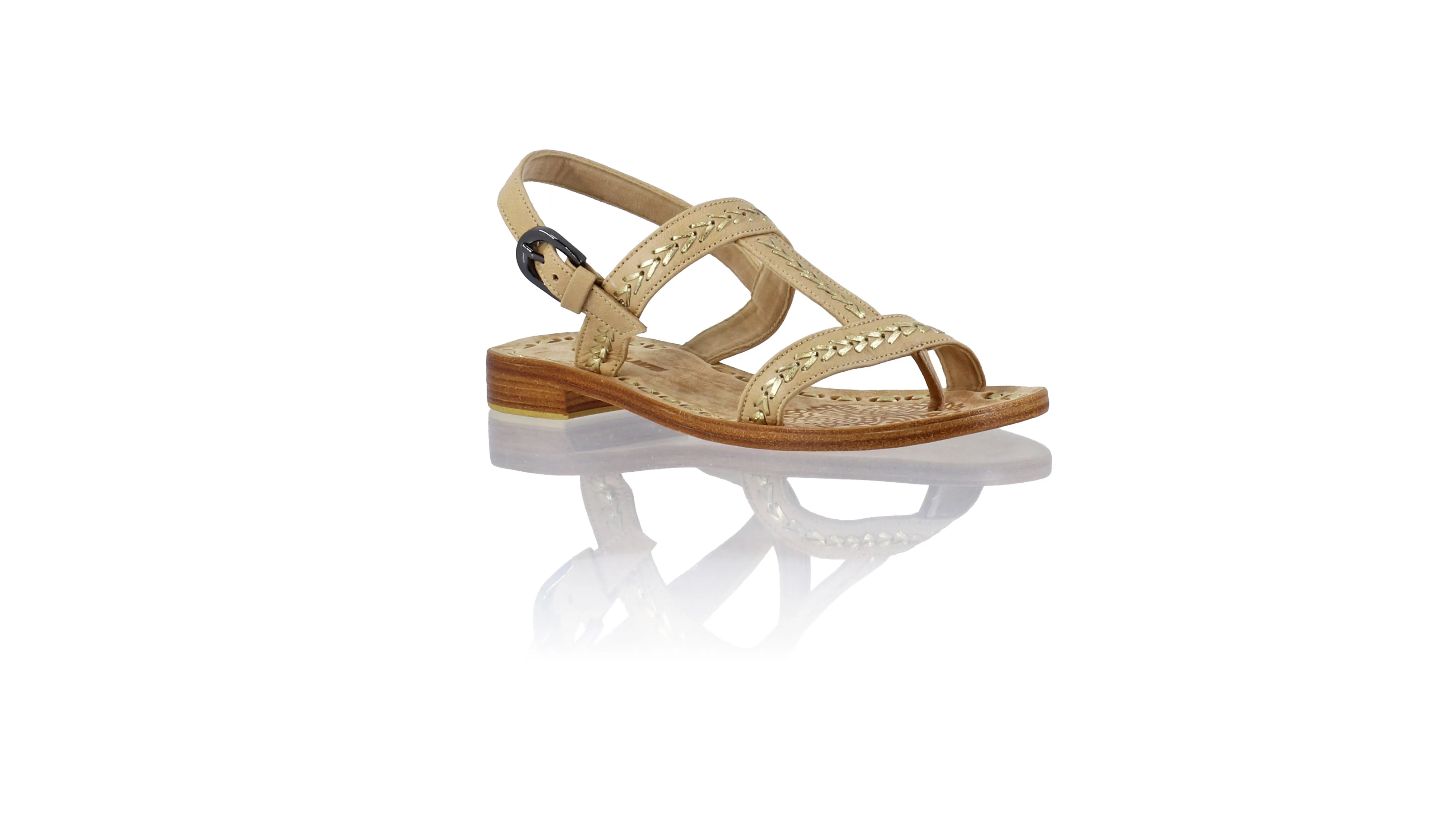Diah 20mm Flat - Nude & Gold