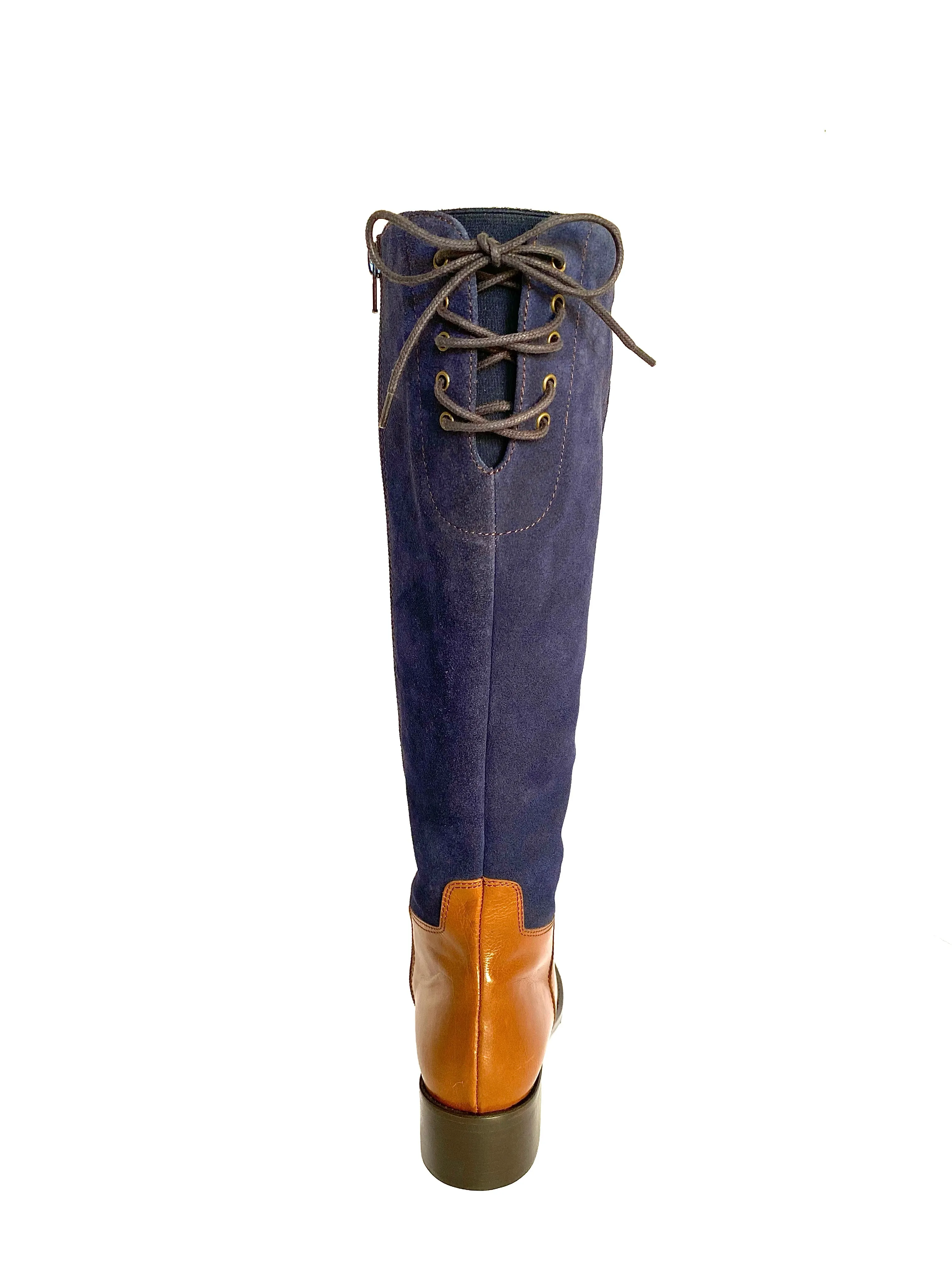 HB Shoes Ladies 1028 cuero Low Heel Knee High Boot