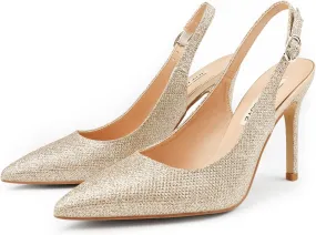 JOY IN LOVE Womens Slingback High Heels Stiletto Pointed Closed Toe Pumps