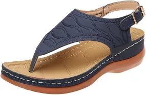Lausiuoe Orthopedic Dress Sandals For Women Plantar Fasciitis Casual Summer Orthotic Thong Flip Flops With Arch Support