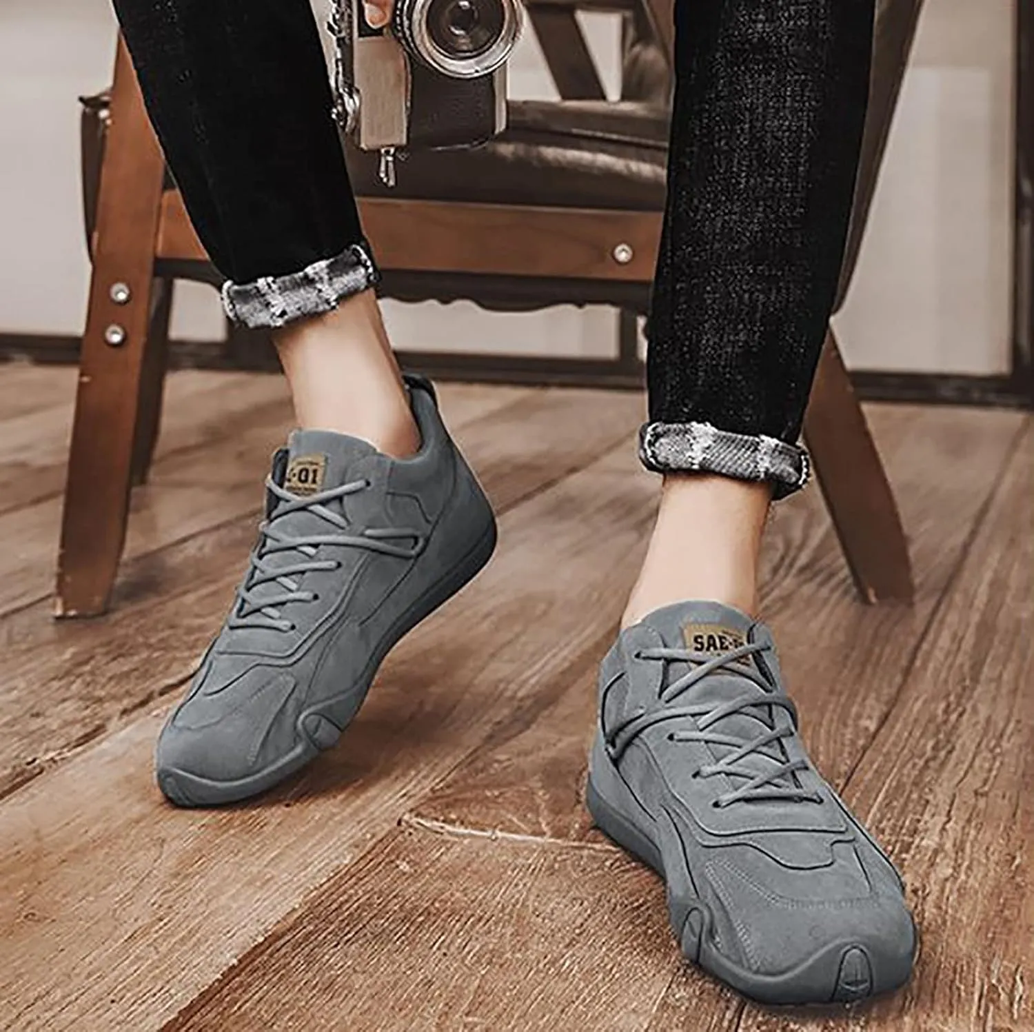 Mens Loafers & Slip-Ons Sports Shoes for Men Popular Labor Work Shoes Wear High Top Board Shoes Casual Leisure