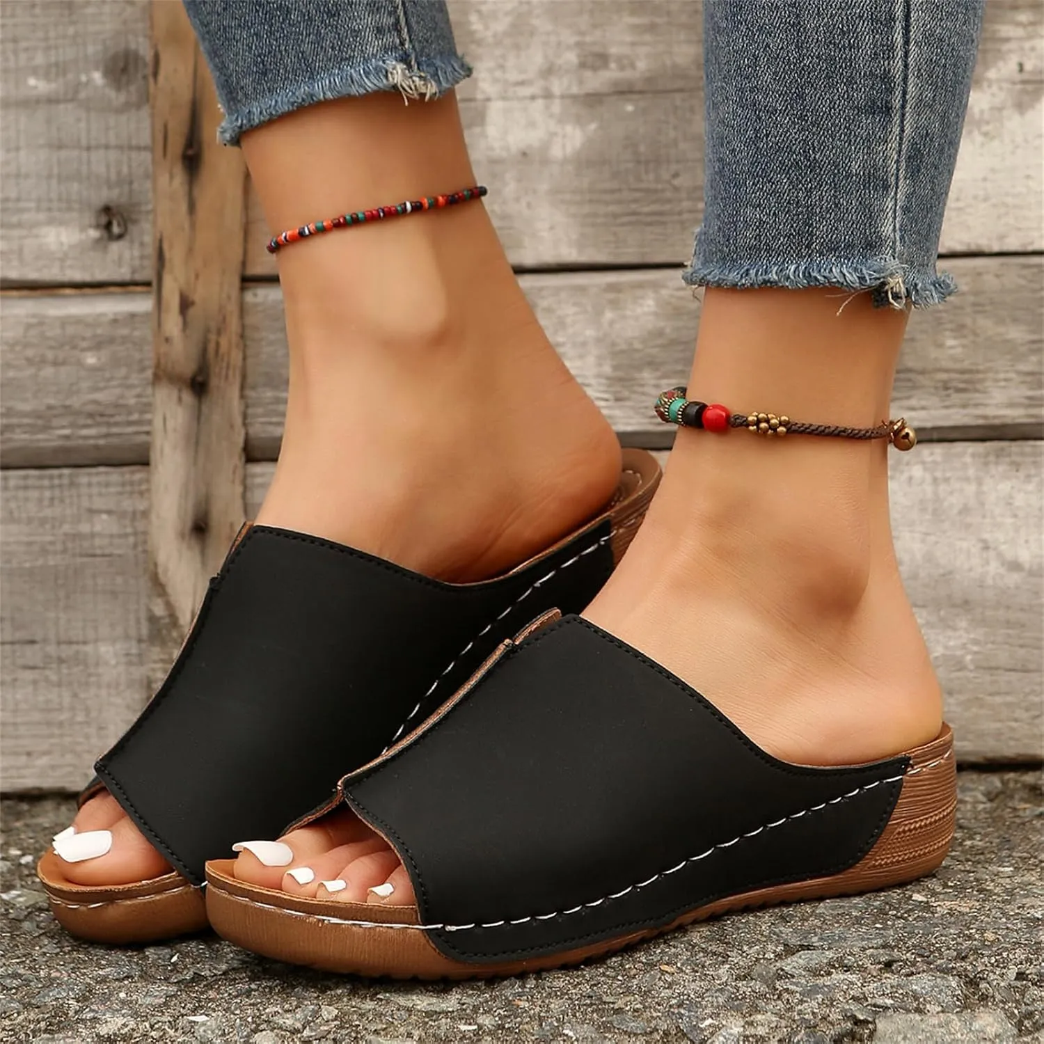Orthopedic Sandals For Women Dressy Summer Orthotic Flip Flops For Flat Feet with Arch Support for Comfortable Walk Slippers