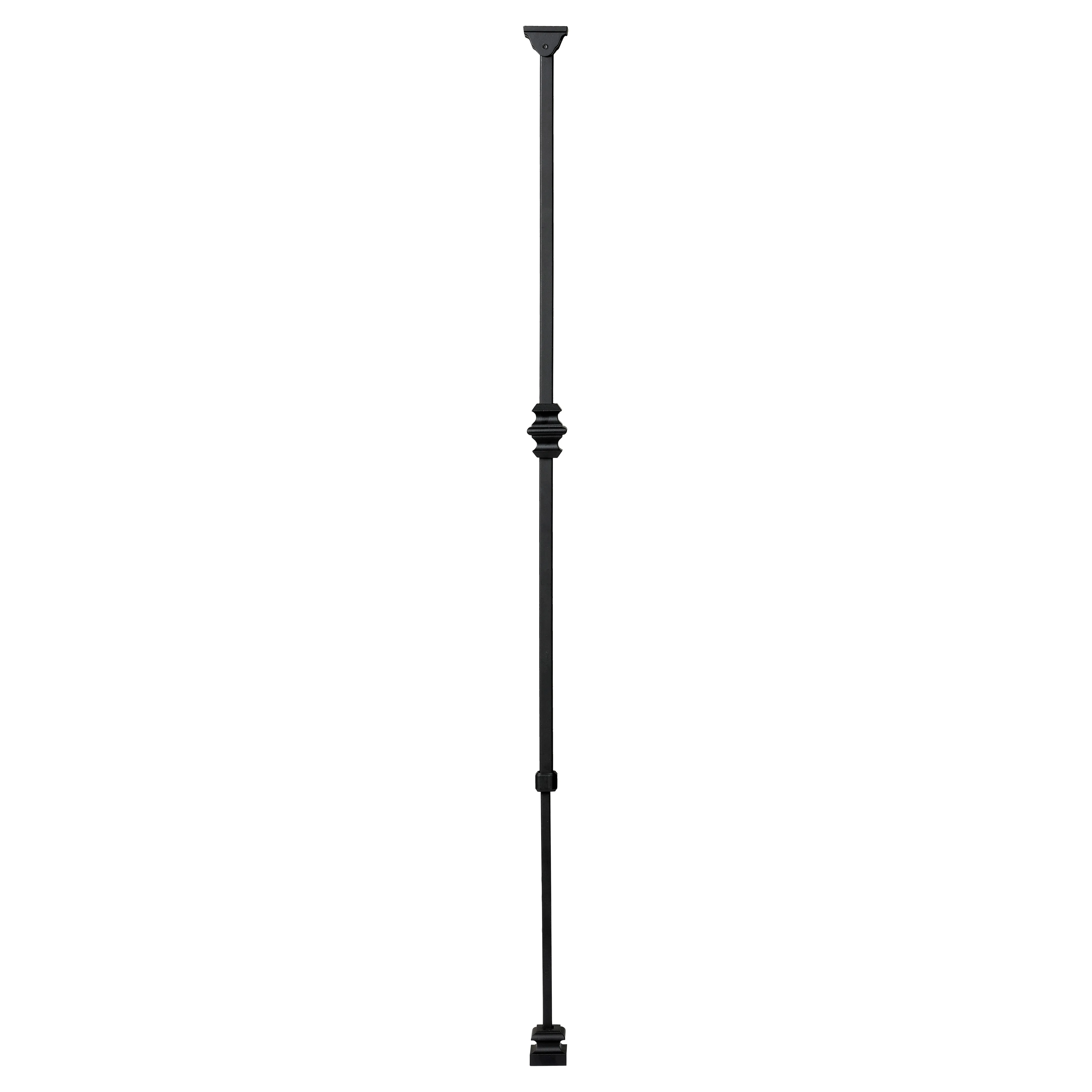 "Ole Iron Slides" - 1/2" Square x 30"-38"H - Single Knuckle Adjustable Hollow Iron Baluster (ISKNUC1)