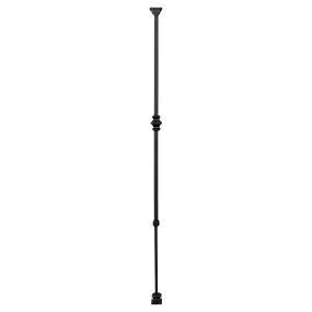 "Ole Iron Slides" - 1/2" Square x 30"-38"H - Single Knuckle Adjustable Hollow Iron Baluster (ISKNUC1)