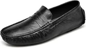 Santimon Men's Casual Slip-On Loafers, Penny Loafers Moccasins, Solid Driving Shoes