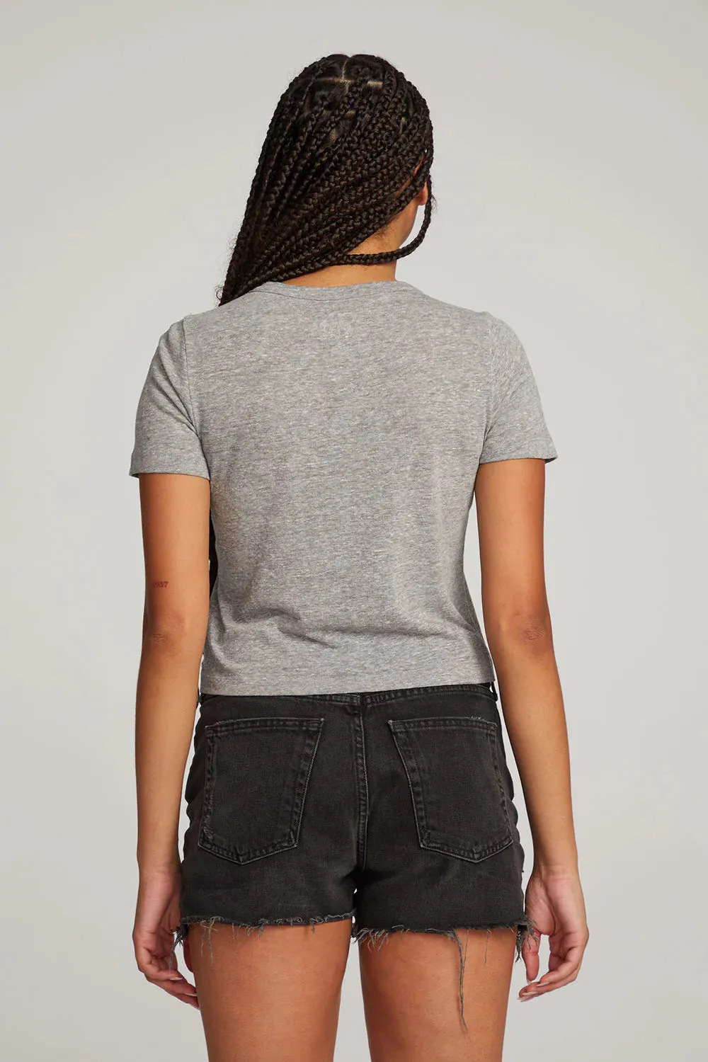 The Who Long Live Rock Crop Tee - Streaky Grey