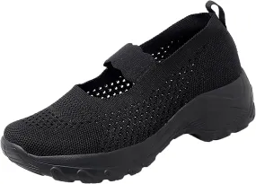 Womens Orthopedic Walking Shoes Slip On Sneakers with Arch Support Comfortable Casual Loafers Plantar Fasciitis Relief Foot Heel Pain Diabetic