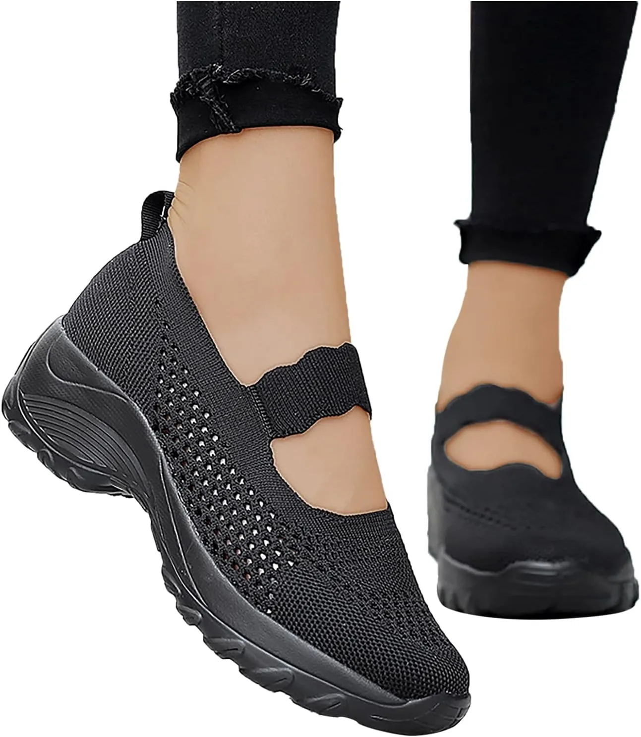 Womens Orthopedic Walking Shoes Slip On Sneakers with Arch Support Comfortable Casual Loafers Plantar Fasciitis Relief Foot Heel Pain Diabetic