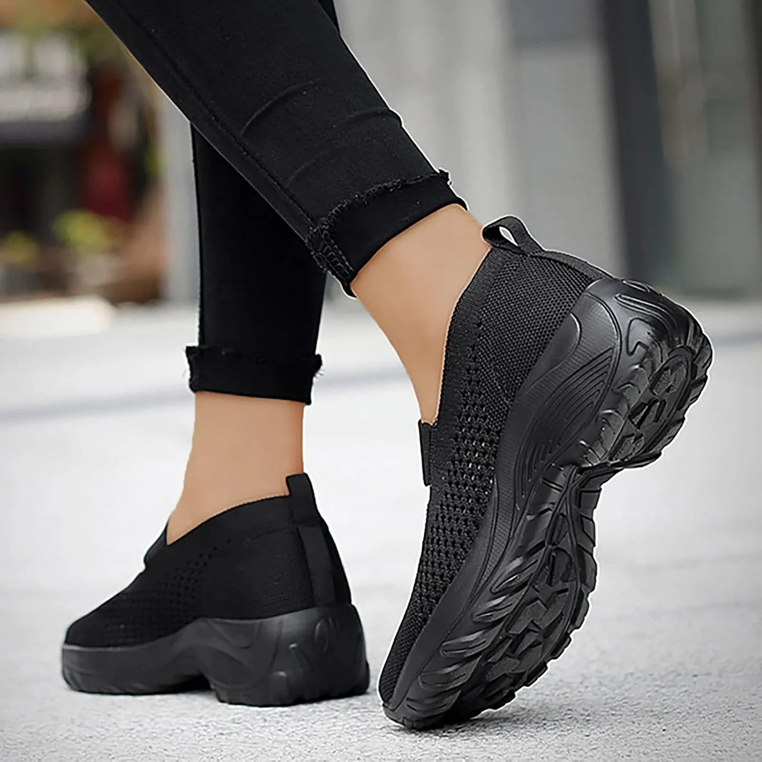 Womens Orthopedic Walking Shoes Slip On Sneakers with Arch Support Comfortable Casual Loafers Plantar Fasciitis Relief Foot Heel Pain Diabetic