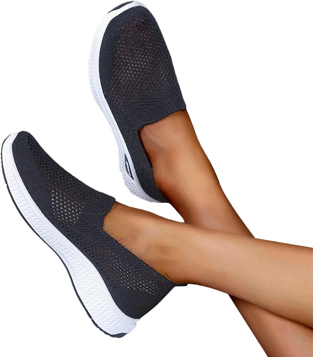 Womens Tennis Shoes Non Slip Running Sneakers Lightweight Breathable Workout Fashion Sport Slip On Walking Shoes