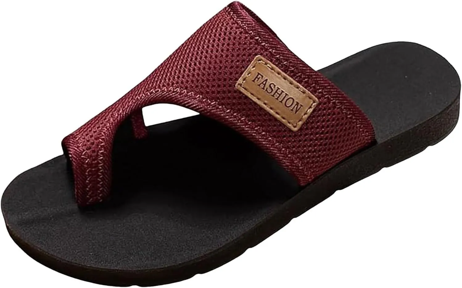 ZWRXW Womens Flip Flop,Soft Yoga Mat Comfortable Walking Thong Sandals,Breathable Lightweight Hollow Mesh Slide Sandals,Fasciitis Arch Support Slip On Flat Sandals,Vacation Beach Slippers Shoes