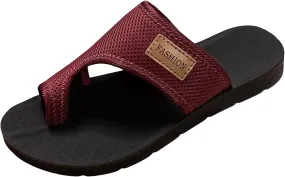 ZWRXW Womens Flip Flop,Soft Yoga Mat Comfortable Walking Thong Sandals,Breathable Lightweight Hollow Mesh Slide Sandals,Fasciitis Arch Support Slip On Flat Sandals,Vacation Beach Slippers Shoes